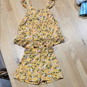 Floral Yellow Kids Bottoms